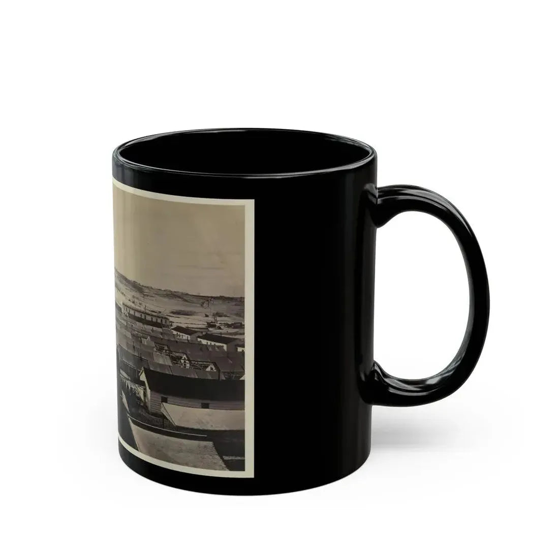Bird's-Eye View Of Sickel Hospital, Alexandria, Va. (U.S. Civil War) Black Coffee Mug - Go Mug Yourself
