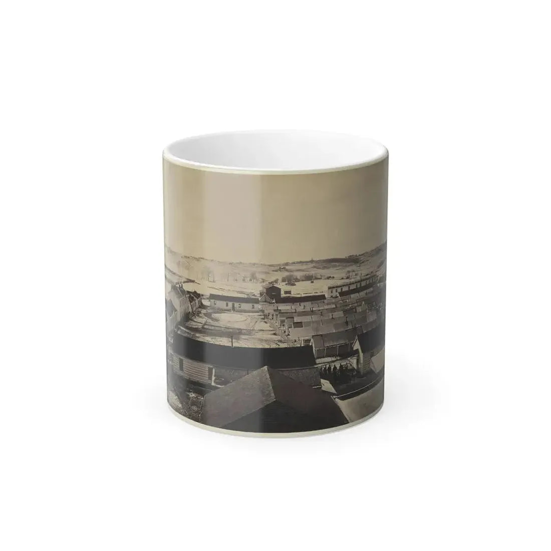 Bird's-Eye View of Sickel Hospital, Alexandria, Va. (U.S. Civil War) Color Changing Coffee Mug 11oz Default Title - Go Mug Yourself