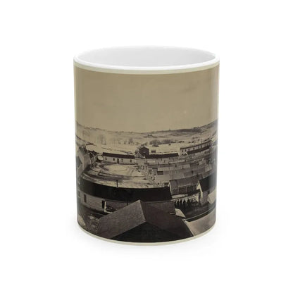 Bird's-Eye View Of Sickel Hospital, Alexandria, Va. (U.S. Civil War) White Coffee Mug 11oz - Go Mug Yourself