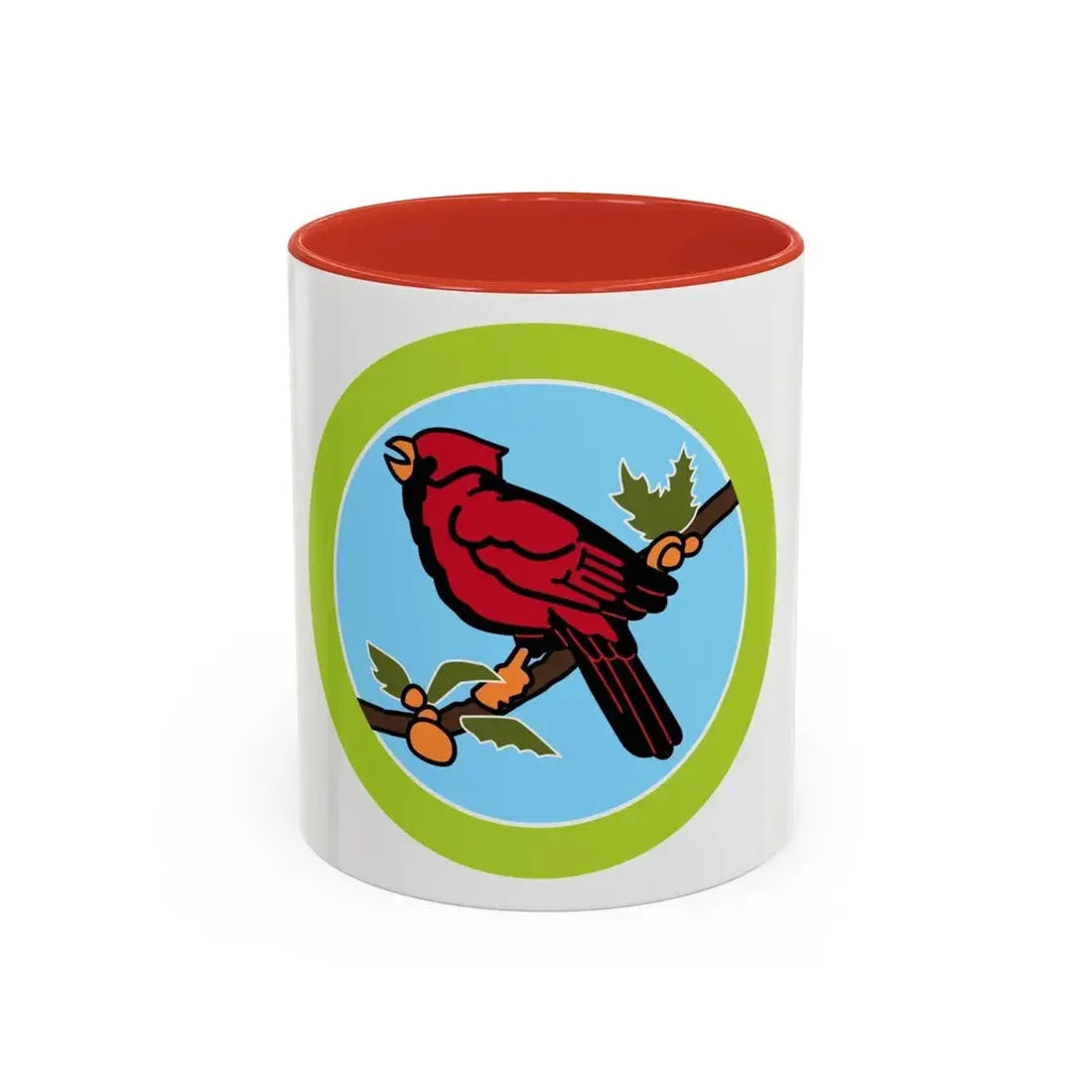 Bird Study (Boy Scout Merit Badge) Accent Coffee Mug 11oz Red - Go Mug Yourself