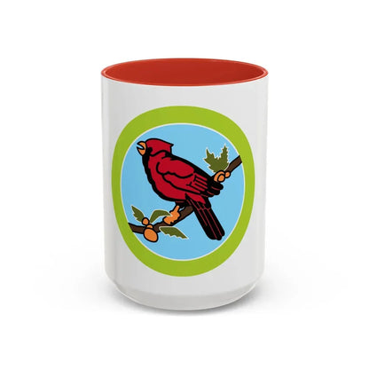 Bird Study (Boy Scout Merit Badge) Accent Coffee Mug 15oz Red - Go Mug Yourself