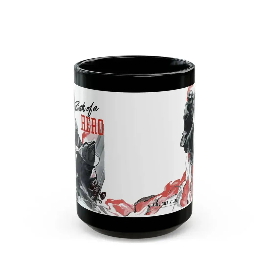 Birth of a Hero (1), Cosmopolitan, June 1939 - Black Coffee Mug 15oz - Go Mug Yourself