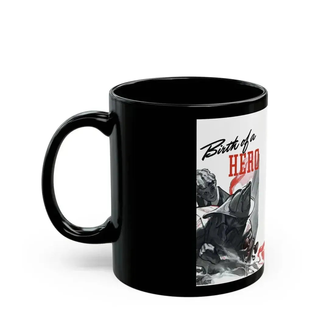 Birth of a Hero (1), Cosmopolitan, June 1939 - Black Coffee Mug - Go Mug Yourself