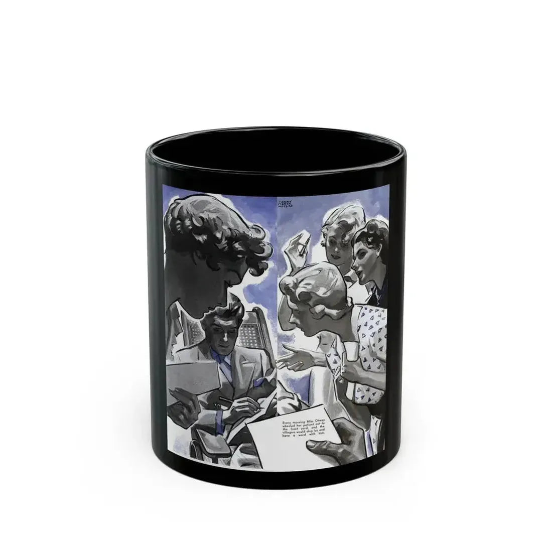 Birth of a Hero (2), Cosmopolitan, June 1939 - Black Coffee Mug 11oz - Go Mug Yourself