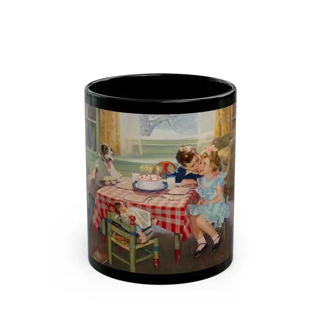 Birthday Kisses - Black Coffee Mug 11oz - Go Mug Yourself