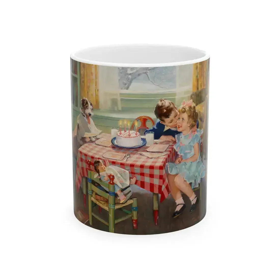 Birthday Kisses - White Coffee Mug 11oz - Go Mug Yourself