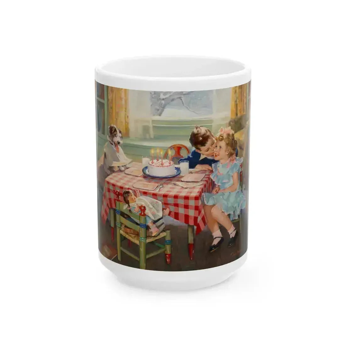 Birthday Kisses - White Coffee Mug 15oz - Go Mug Yourself