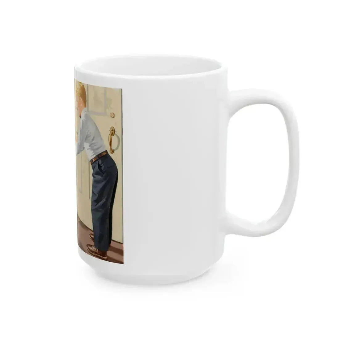 Birthday Party, Dick and Jane illustration - White Coffee Mug - Go Mug Yourself