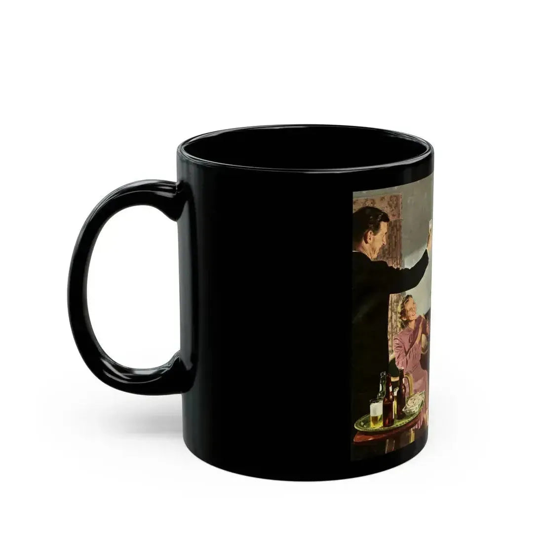 Birthday Party For Dad, 1949 - Black Coffee Mug - Go Mug Yourself