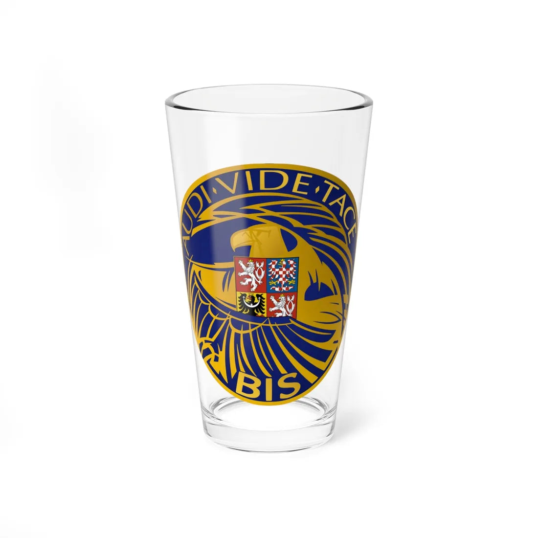 BIS Logo (Czech Republic) (Coat of Arms) Pint Glass 16oz 16oz - Go Mug Yourself