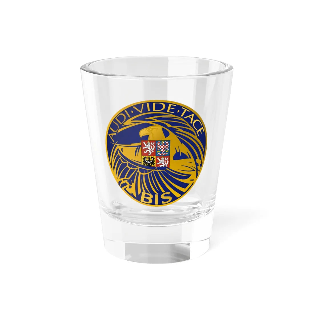 BIS Logo (Czech Republic) (Coat of Arms) Shot Glass 1.5oz 1.5oz - Go Mug Yourself