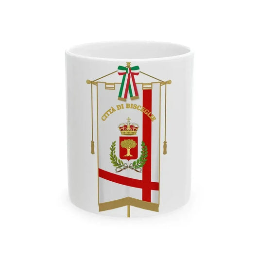 Bisceglie-Gonfalone (Italy) White Coffee Mug 11oz - Go Mug Yourself