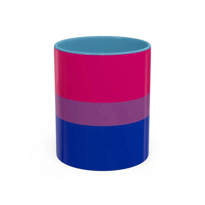 Bisexual Pride Flag - Accent Coffee Mug 11oz Light Blue - Go Mug Yourself