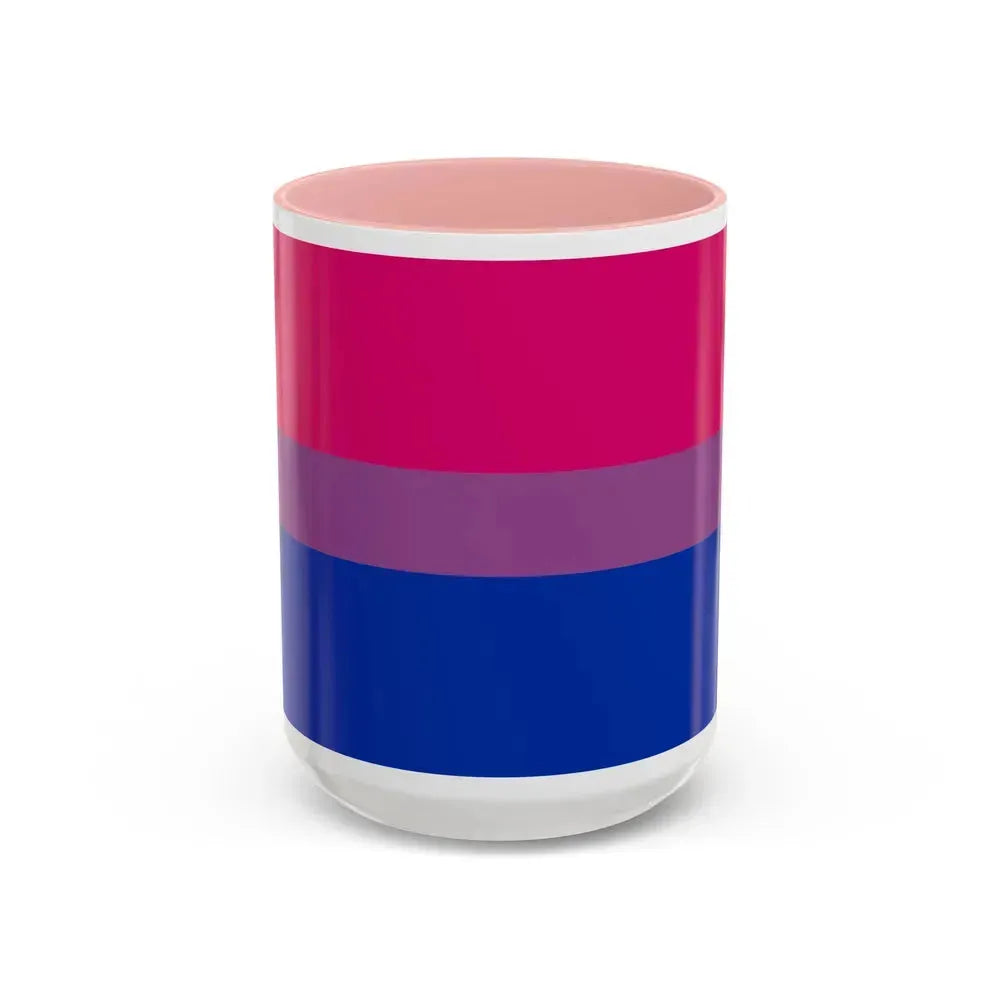 Bisexual Pride Flag - Accent Coffee Mug 15oz Pink - Go Mug Yourself