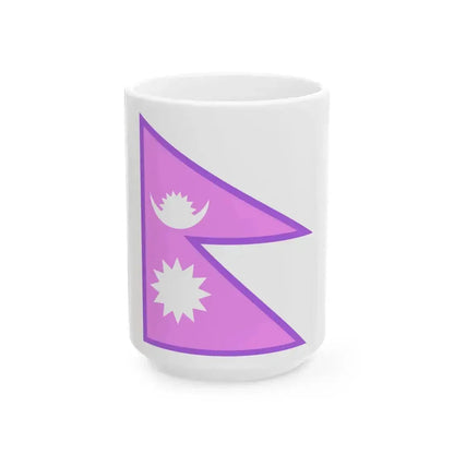 Bisexual Pride Flag of Nepal (Nepal) White Coffee Mug 15oz - Go Mug Yourself