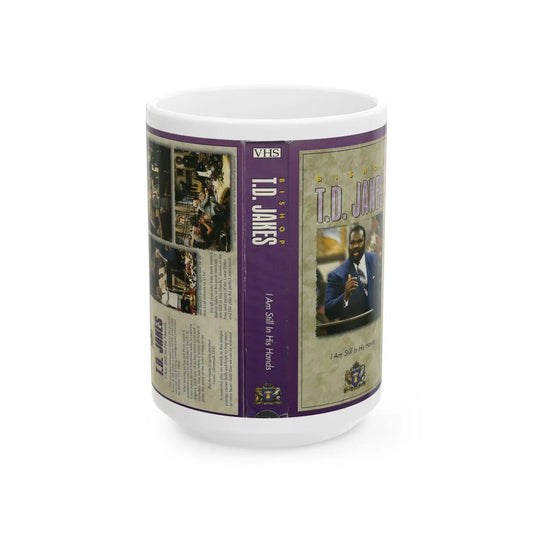 BISHOP TD JAKES I AM STILL IN HIS HANDS (VHS COVER) - White Coffee Mug-15oz-Go Mug Yourself