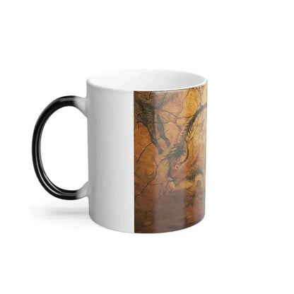 Bison from Magdalenian occupation of Altamira Cave In black charcoal, c 16500 BC - Color Changing Mug 11oz - Go Mug Yourself