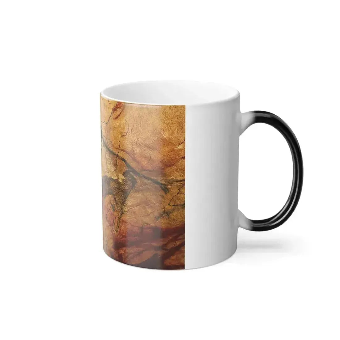 Bison from Magdalenian occupation of Altamira Cave In black charcoal, c 16500 BC - Color Changing Mug 11oz - Go Mug Yourself