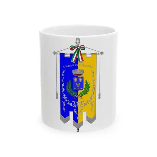 Bisuschio-Gonfalone (Italy) White Coffee Mug 11oz - Go Mug Yourself