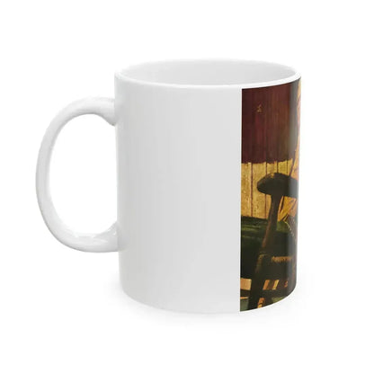 Bitter Vengeance by Mary Agnes Thompson, The Saturday Evening Post, 1957 - White Coffee Mug - Go Mug Yourself