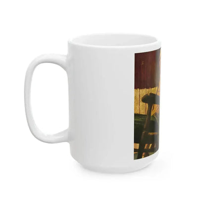 Bitter Vengeance by Mary Agnes Thompson, The Saturday Evening Post, 1957 - White Coffee Mug - Go Mug Yourself