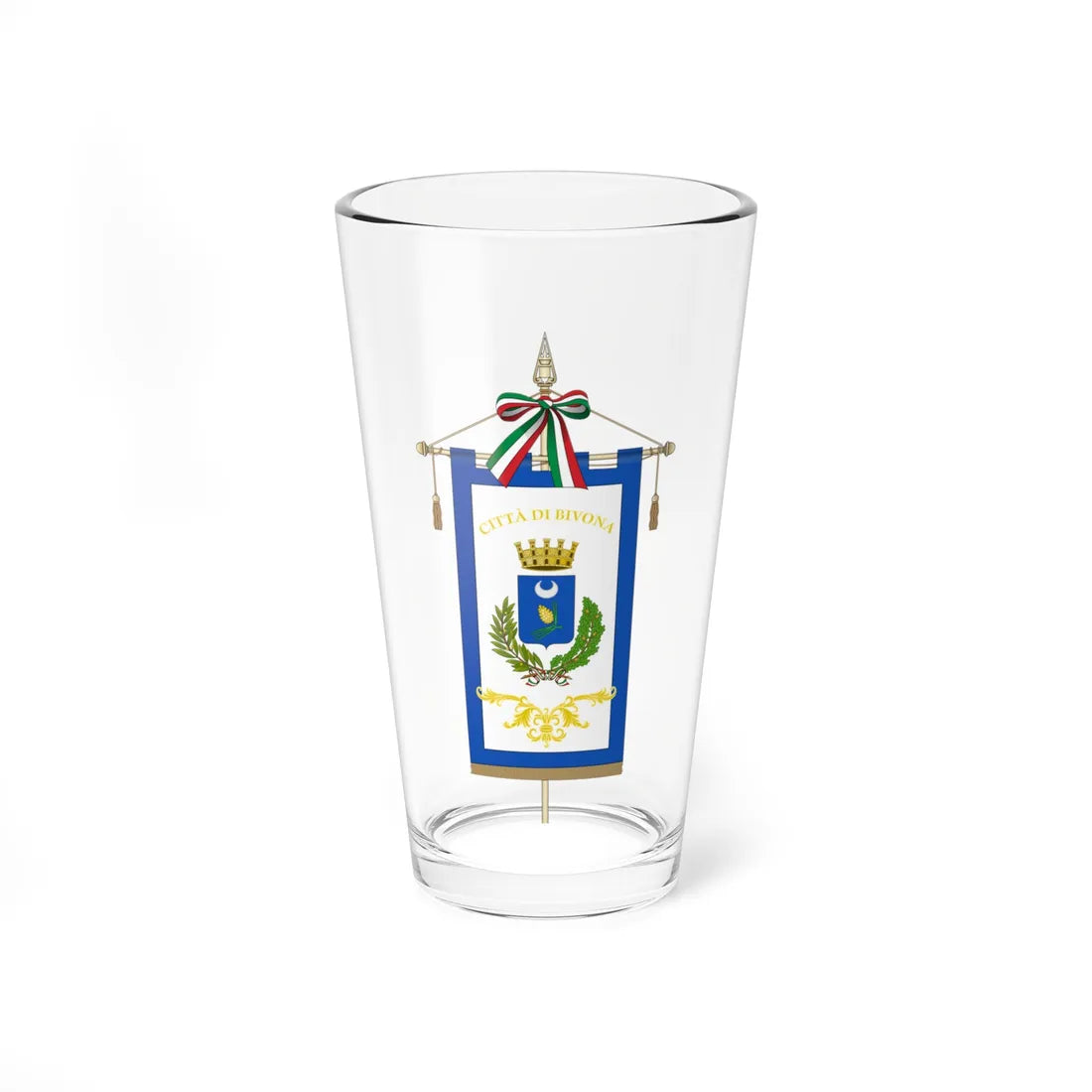 Bivona-Gonfalone (Italy) (Coat of Arms) Pint Glass 16oz 16oz - Go Mug Yourself