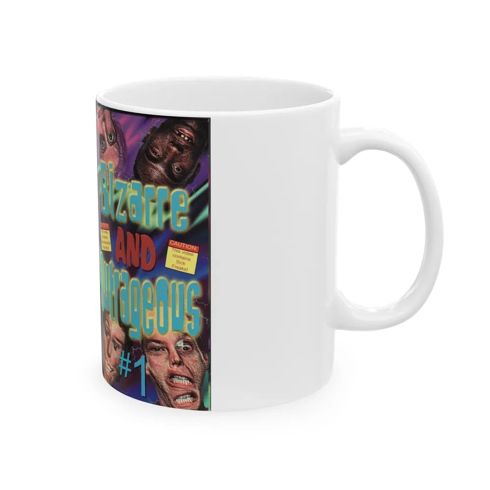 BIZARRE AND OUTRAGEOUS VOLUME 1 (VHS COVER) - White Coffee Mug-Go Mug Yourself