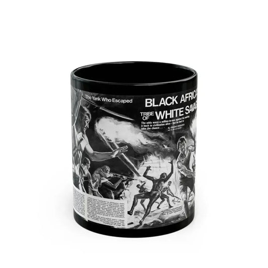 Black Africa's Tribe of White Savages, Men magazine, January 1972 - Black Coffee Mug 11oz - Go Mug Yourself