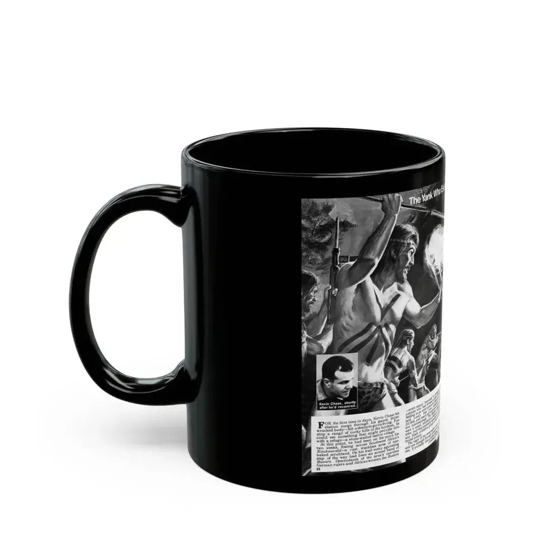 Black Africa's Tribe of White Savages, Men magazine, January 1972 - Black Coffee Mug - Go Mug Yourself