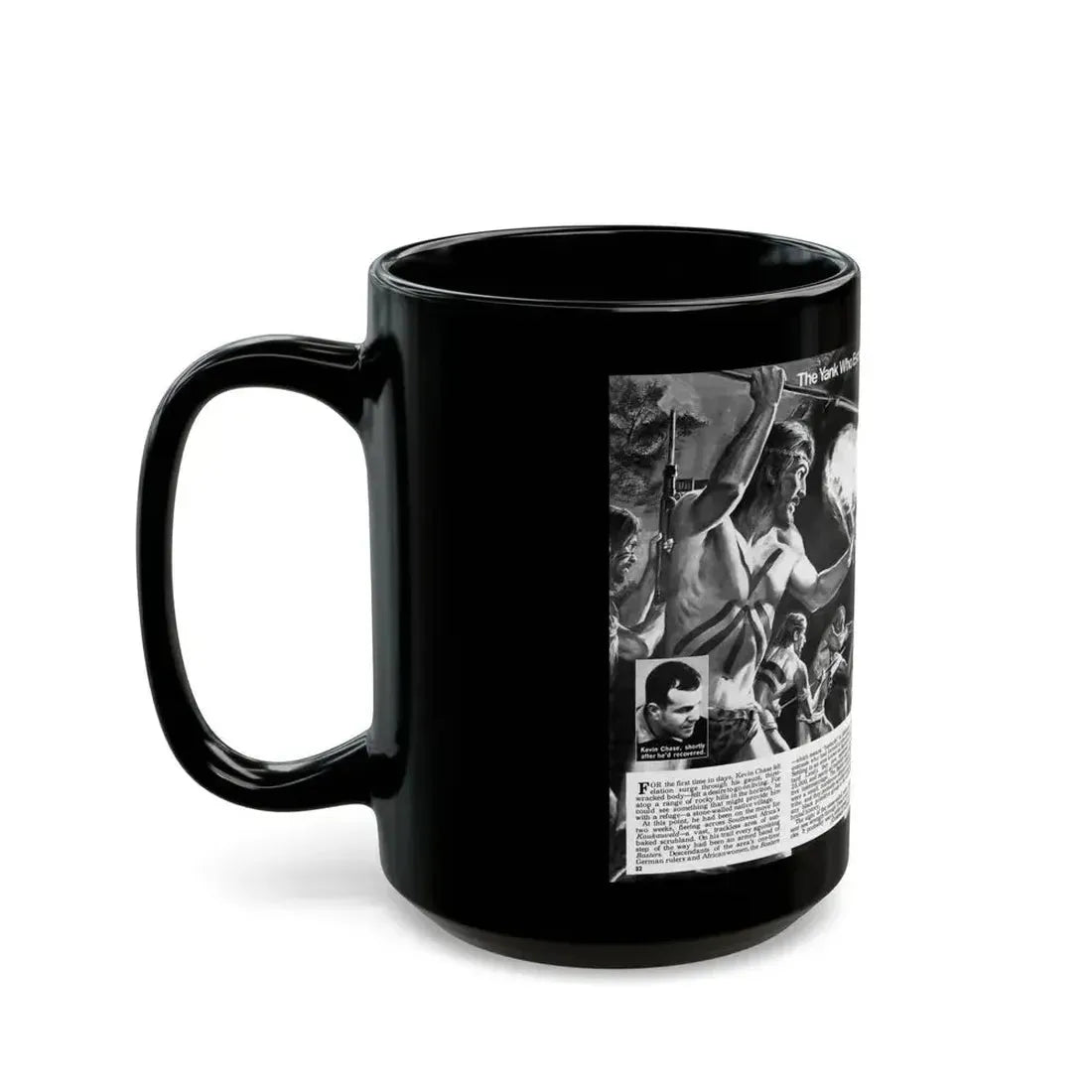 Black Africa's Tribe of White Savages, Men magazine, January 1972 - Black Coffee Mug - Go Mug Yourself