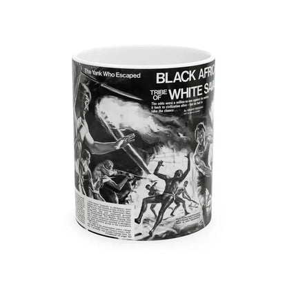 Black Africa's Tribe of White Savages, Men magazine, January 1972 - White Coffee Mug 11oz - Go Mug Yourself
