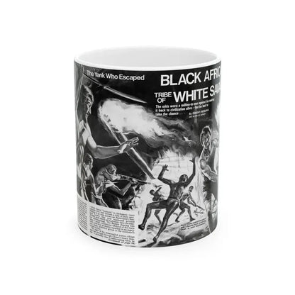 Black Africa's Tribe of White Savages, Men magazine, January 1972 - White Coffee Mug 11oz - Go Mug Yourself