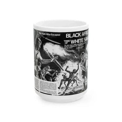 Black Africa's Tribe of White Savages, Men magazine, January 1972 - White Coffee Mug 15oz - Go Mug Yourself