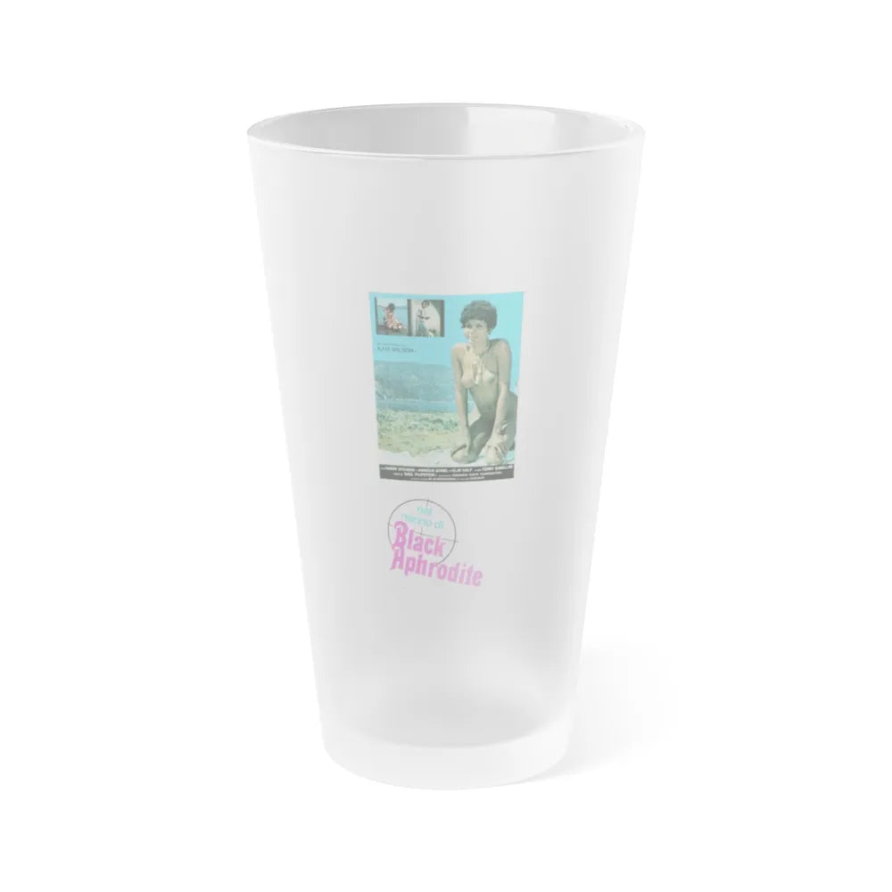 BLACK APHRODITE 1977 Movie Poster - Frosted Pint Glass 16oz-16oz-Frosted-Go Mug Yourself