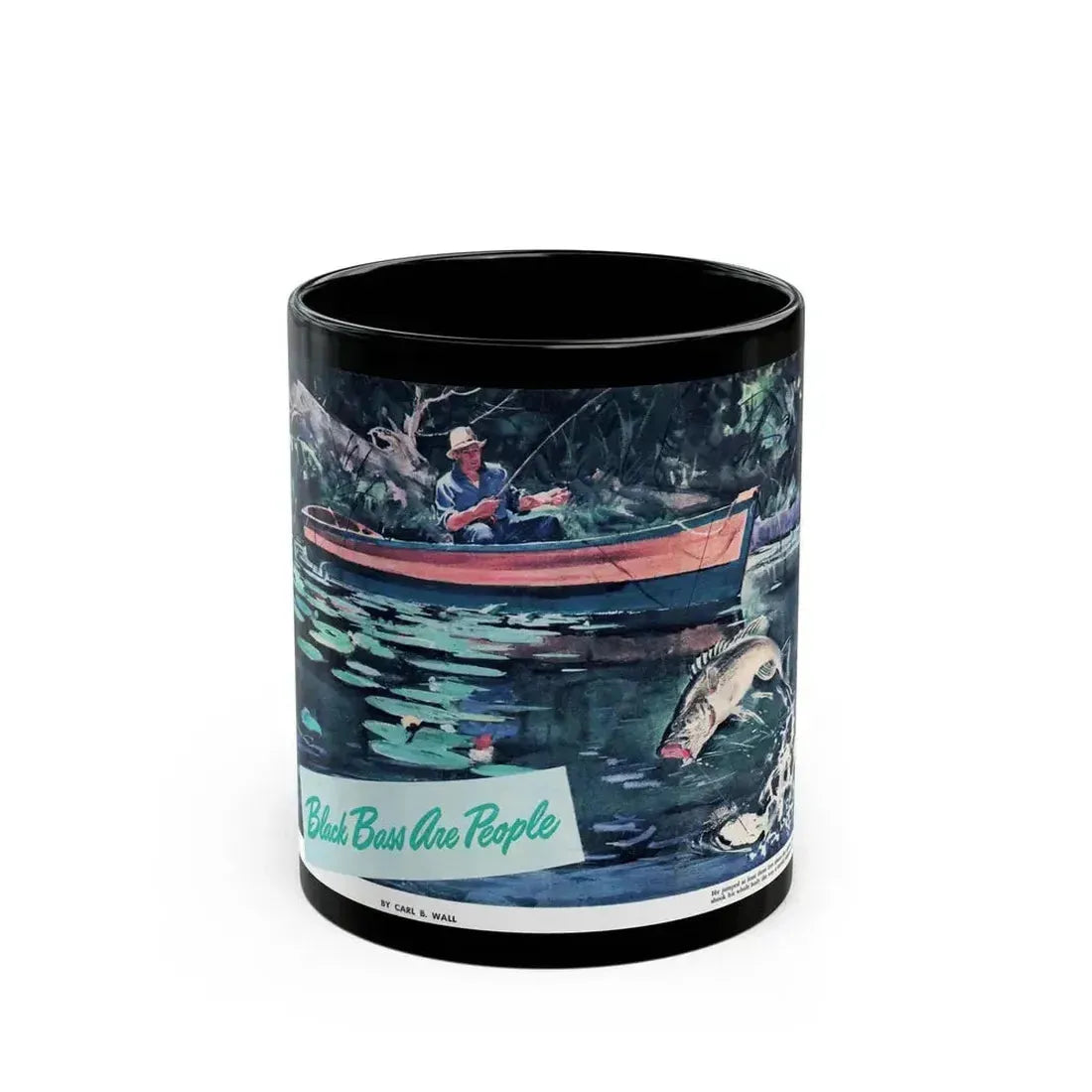 Black Bass Are People, True Magazine, September 1946 - Black Coffee Mug 11oz - Go Mug Yourself