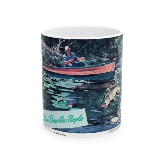 Black Bass Are People, True Magazine, September 1946 - White Coffee Mug 11oz - Go Mug Yourself