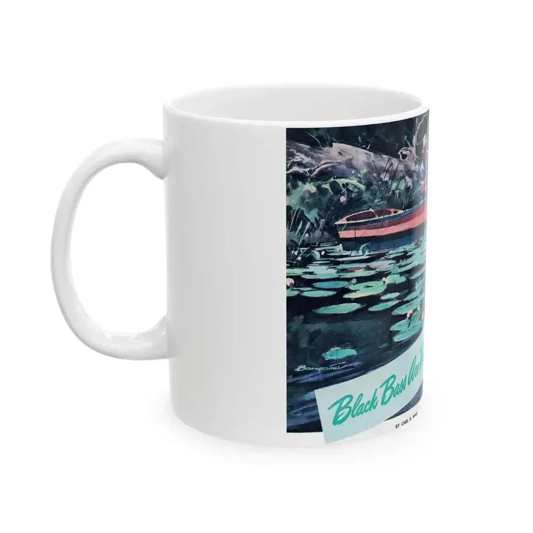 Black Bass Are People, True Magazine, September 1946 - White Coffee Mug - Go Mug Yourself