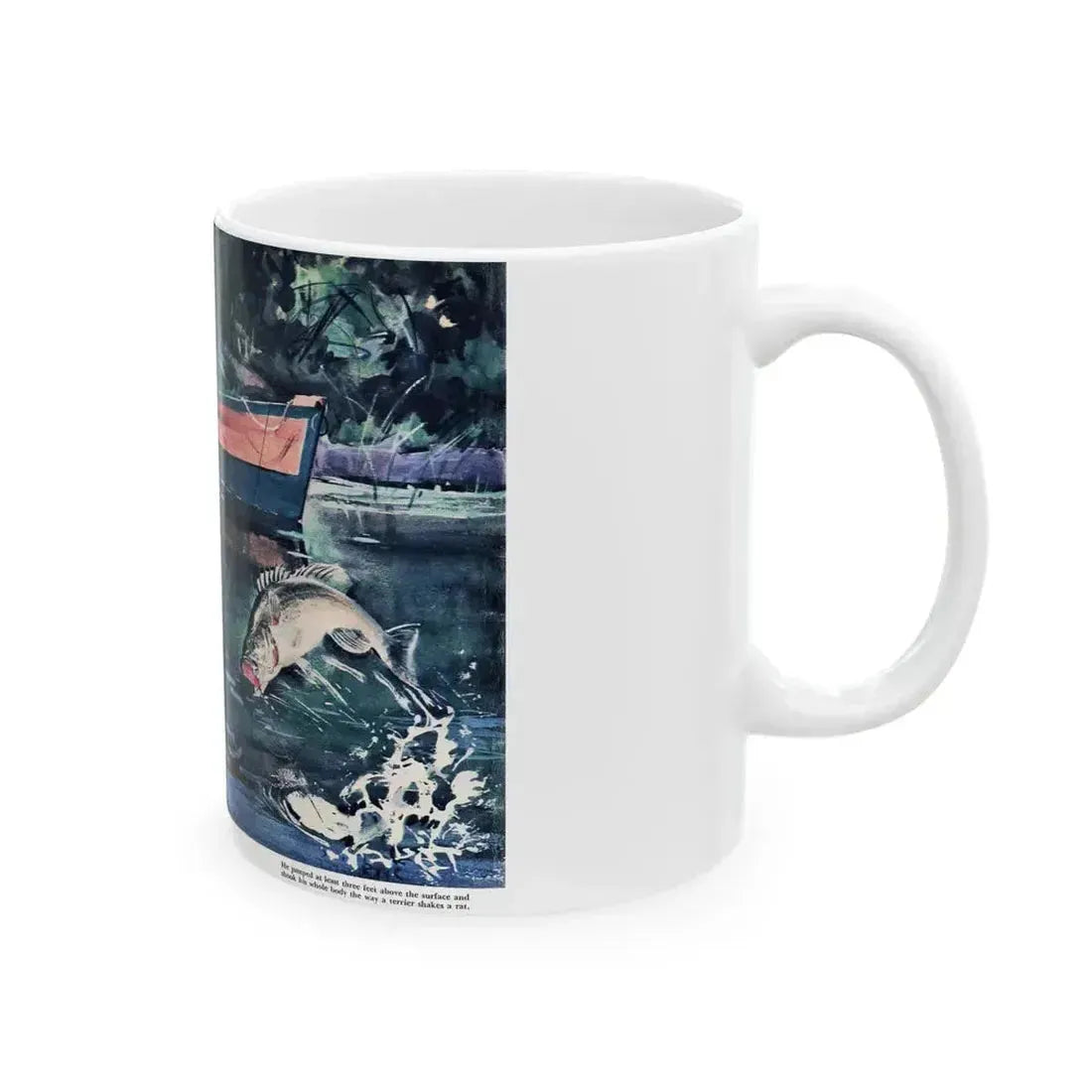 Black Bass Are People, True Magazine, September 1946 - White Coffee Mug - Go Mug Yourself