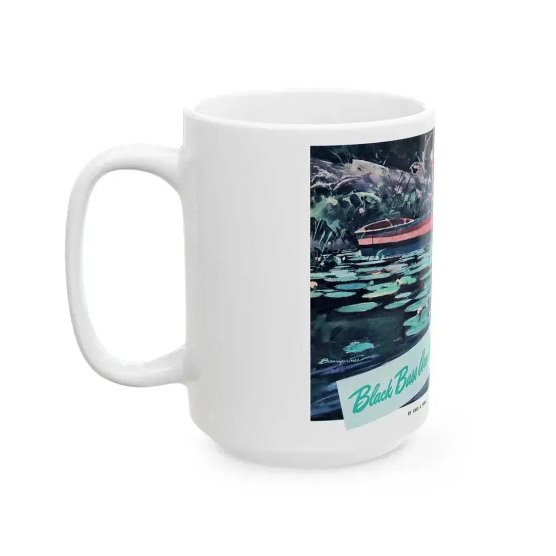 Black Bass Are People, True Magazine, September 1946 - White Coffee Mug - Go Mug Yourself