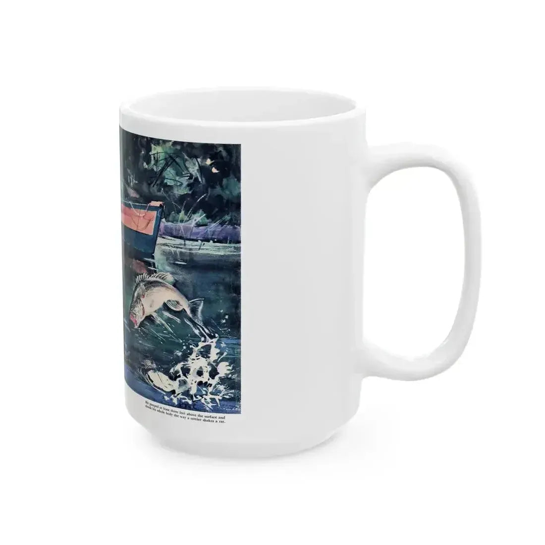 Black Bass Are People, True Magazine, September 1946 - White Coffee Mug - Go Mug Yourself
