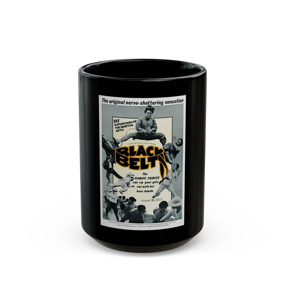 BLACK BELT 1973 Movie Poster - Black Coffee Mug-15oz-Go Mug Yourself