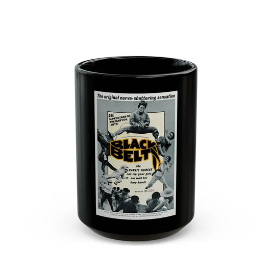 BLACK BELT 1973 Movie Poster - Black Coffee Mug-15oz-Go Mug Yourself