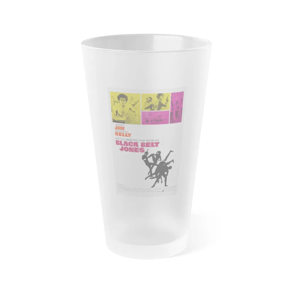 BLACK BELT JONES 1974 Movie Poster - Frosted Pint Glass 16oz-16oz-Frosted-Go Mug Yourself