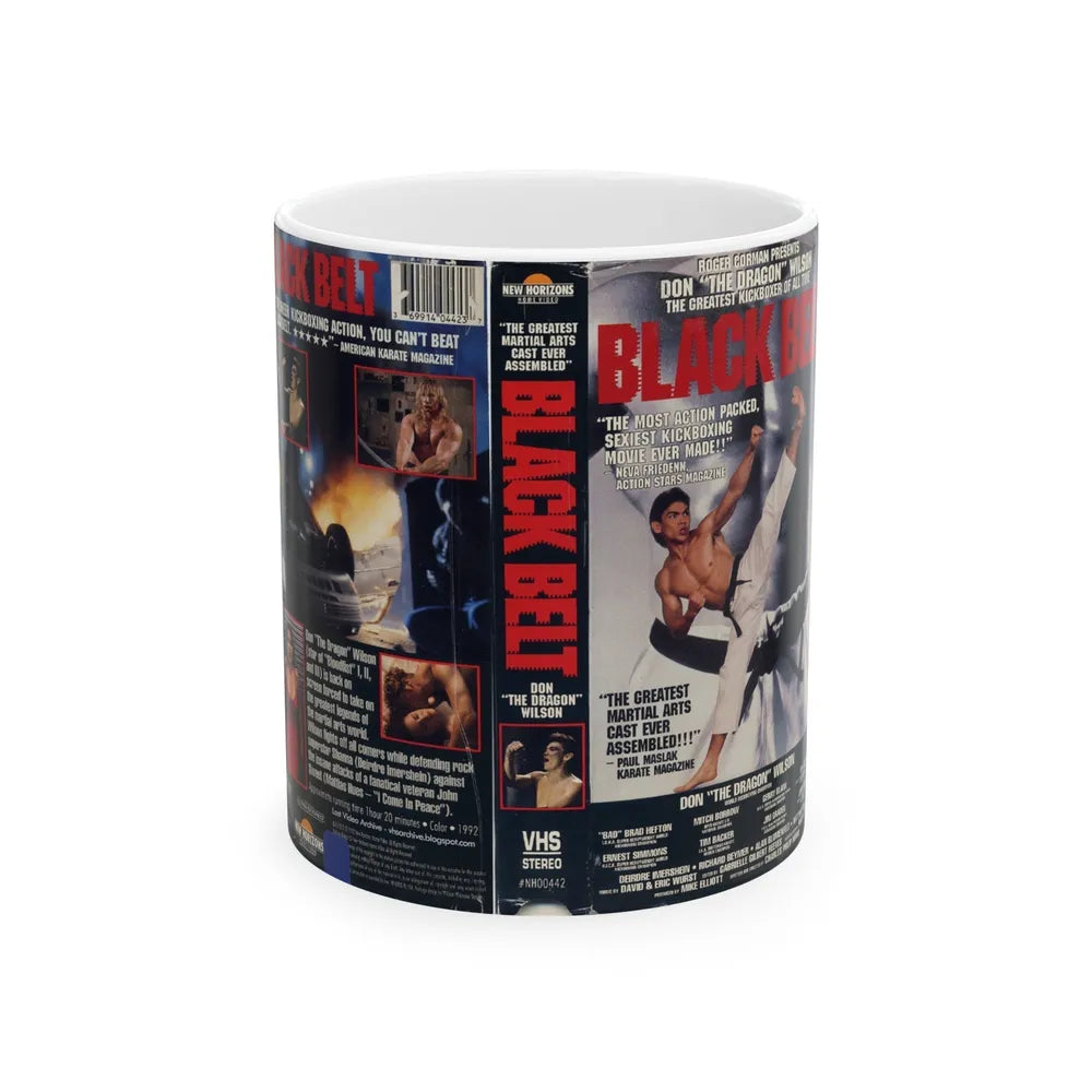 BLACK BELT (VHS COVER) - White Coffee Mug-11oz-Go Mug Yourself