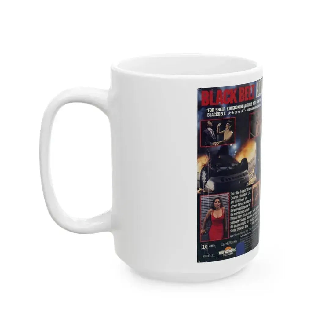 BLACK BELT (VHS COVER) - White Coffee Mug - Go Mug Yourself