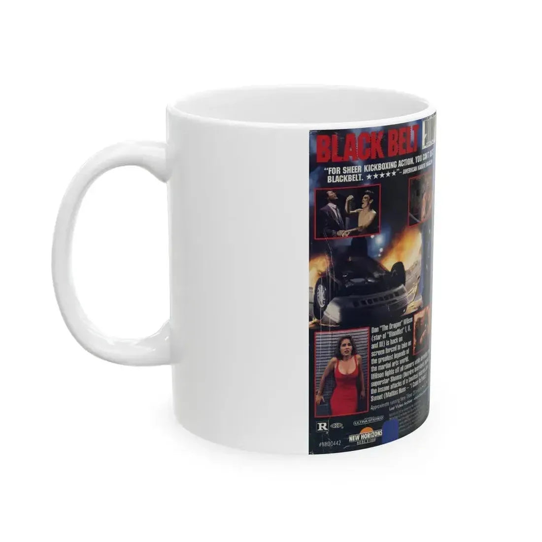 BLACK BELT (VHS COVER) - White Coffee Mug - Go Mug Yourself