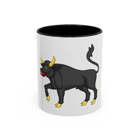 Black Bull of Clarence Badge of Edward IV - Accent Coffee Mug 11oz Black - Go Mug Yourself