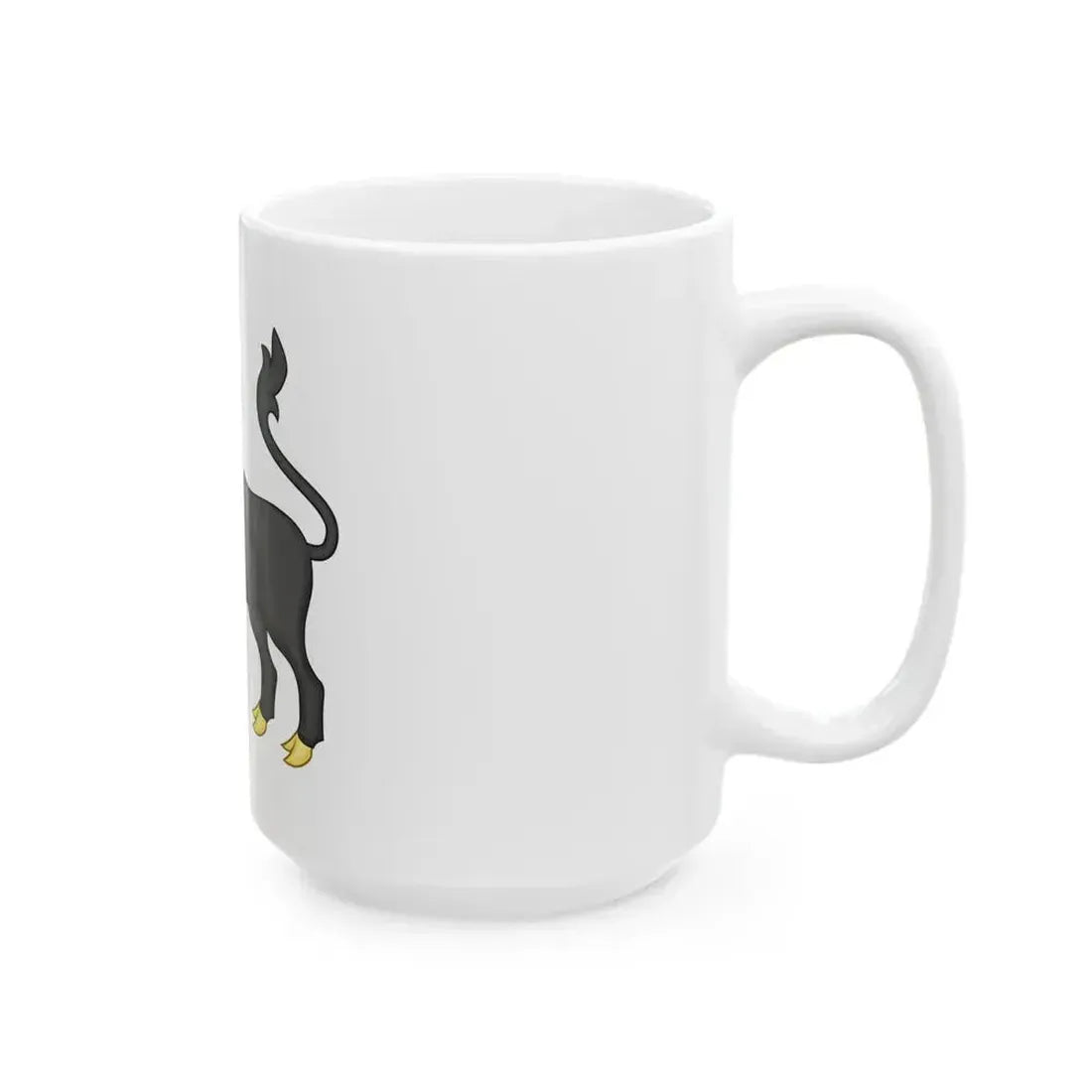 Black Bull of Clarence Badge of Edward IV - White Coffee Mug - Go Mug Yourself