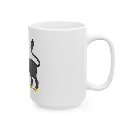 Black Bull of Clarence Badge of Edward IV - White Coffee Mug - Go Mug Yourself