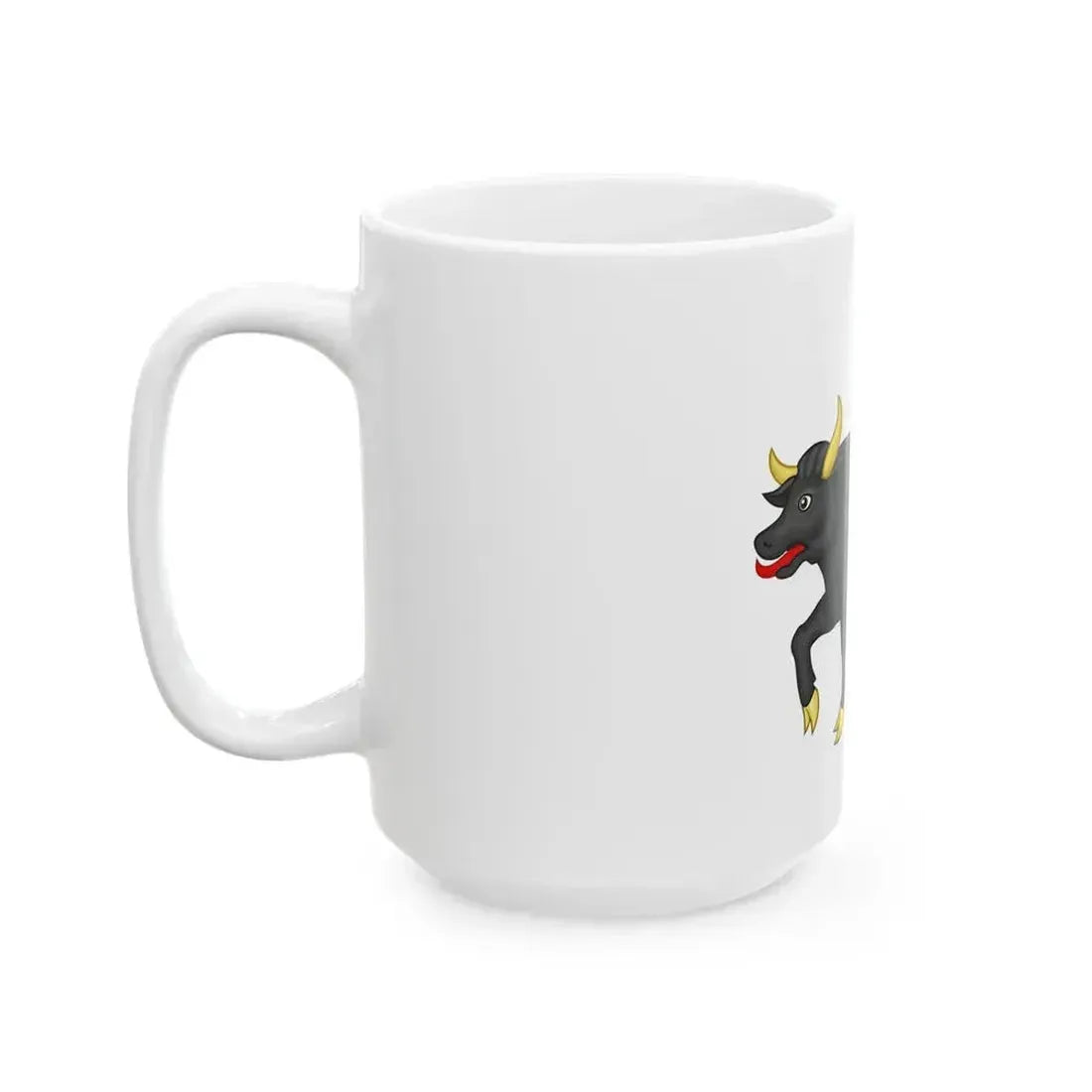 Black Bull of Clarence Badge of Edward IV - White Coffee Mug - Go Mug Yourself